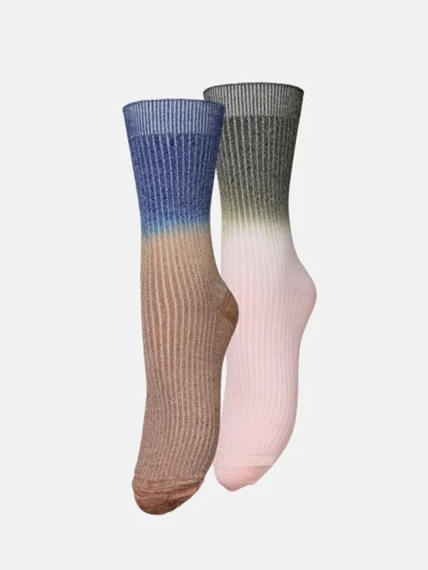 BeckSöndergaard Gradiant Glitter Sock 2 Pack | Glimmersokker