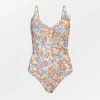 BeckSöndergaard Oline Bly Frill Swimsuit | Badedrakt