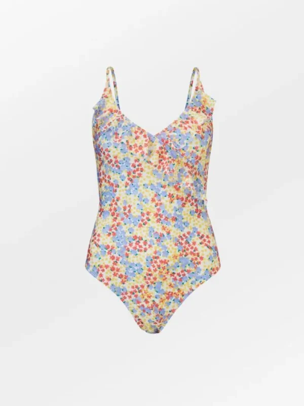 BeckSöndergaard Oline Bly Frill Swimsuit | Badedrakt