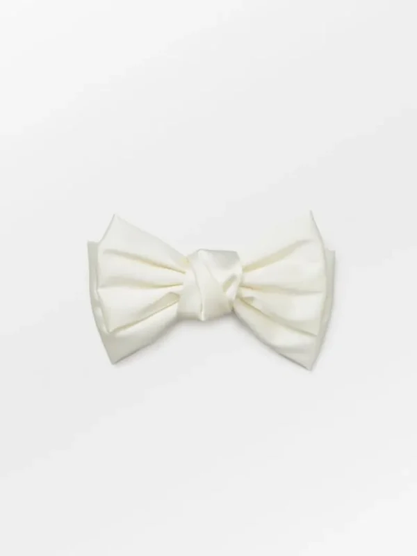 BeckSöndergaard Satin Big Bow - White | Hårtilbehør