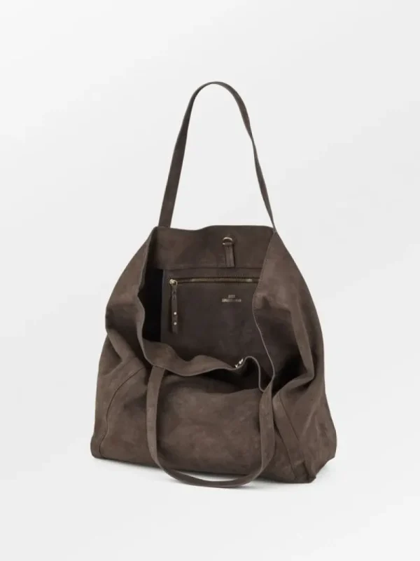 BeckSöndergaard Suede Eden Bag - Hot Fudge Brown | Lærvesker